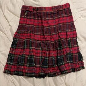 Vintage 1940s 1950s JOUJOU Reversible Tartan Plaid School Girl Skirt  Sz 6